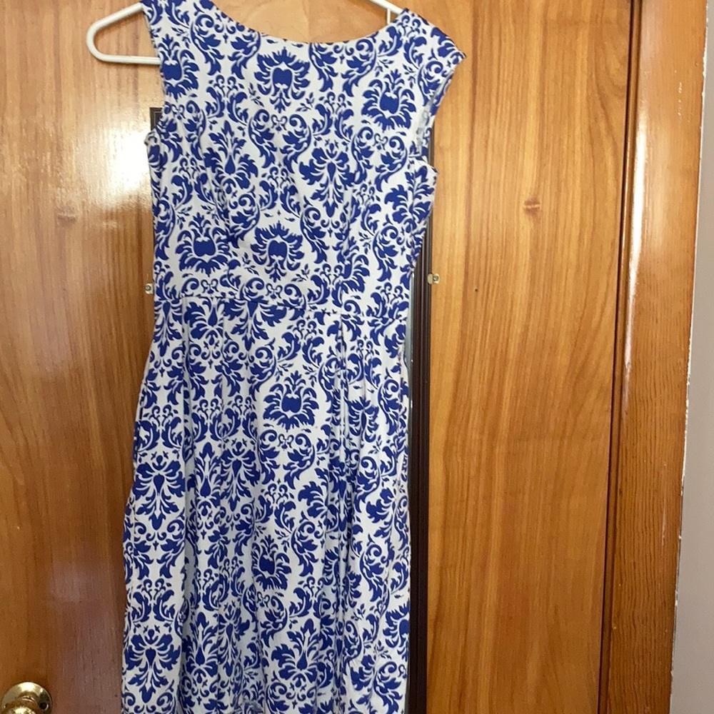 Cotton Blue and White Dress